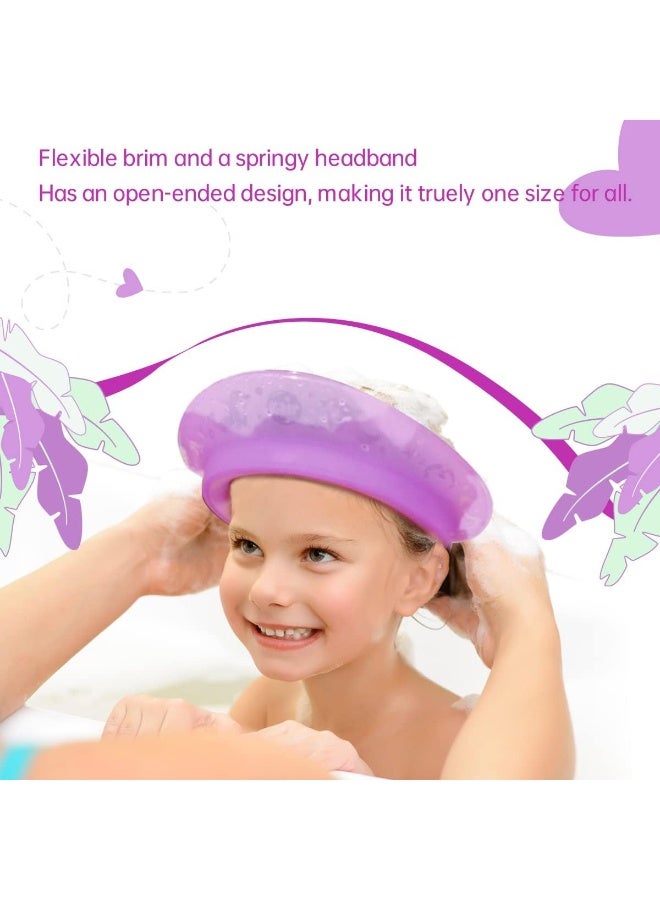 Kair Air Cushioned Bath Visor, Shower Cap For Kids, Hair Washing Hat For Toddlers Adults, Purple - Image 3